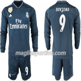 Completo Calcio Real Madrid BENZEMA 11 Bambino Divisa Trasferta 2018/2019 ML